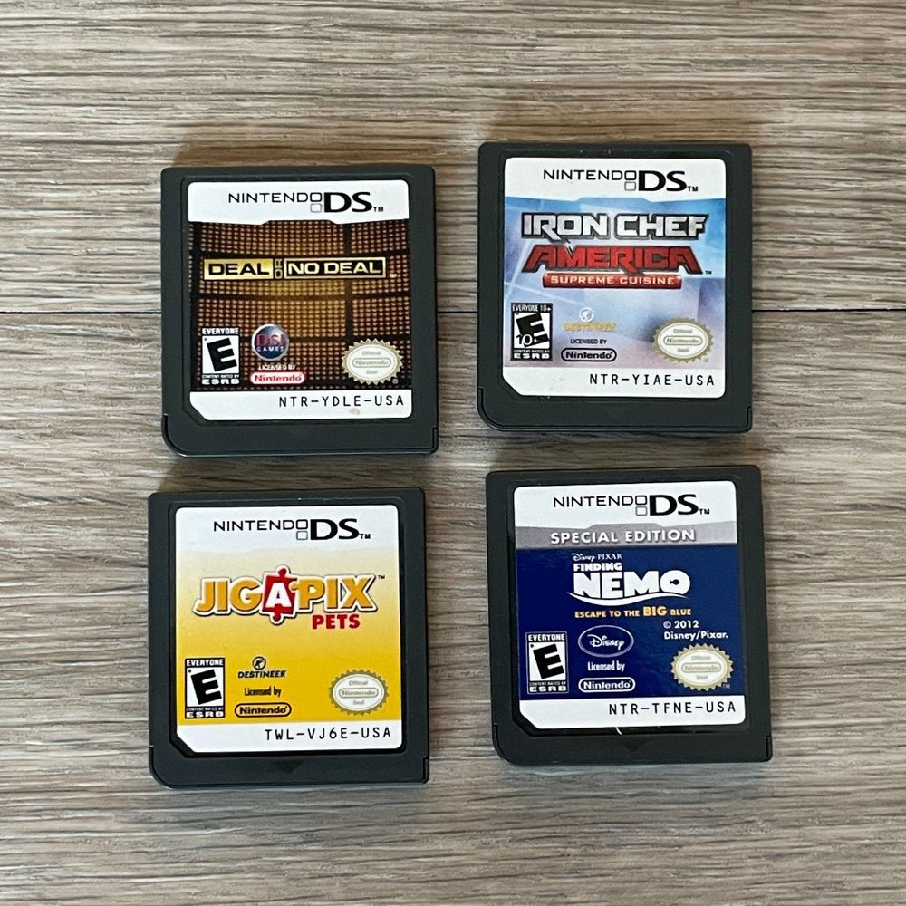 Nintendo DS Video Game Bundle: Deal/No Deal, Iron Chef, JigAPix, Nemo|Cart. Only